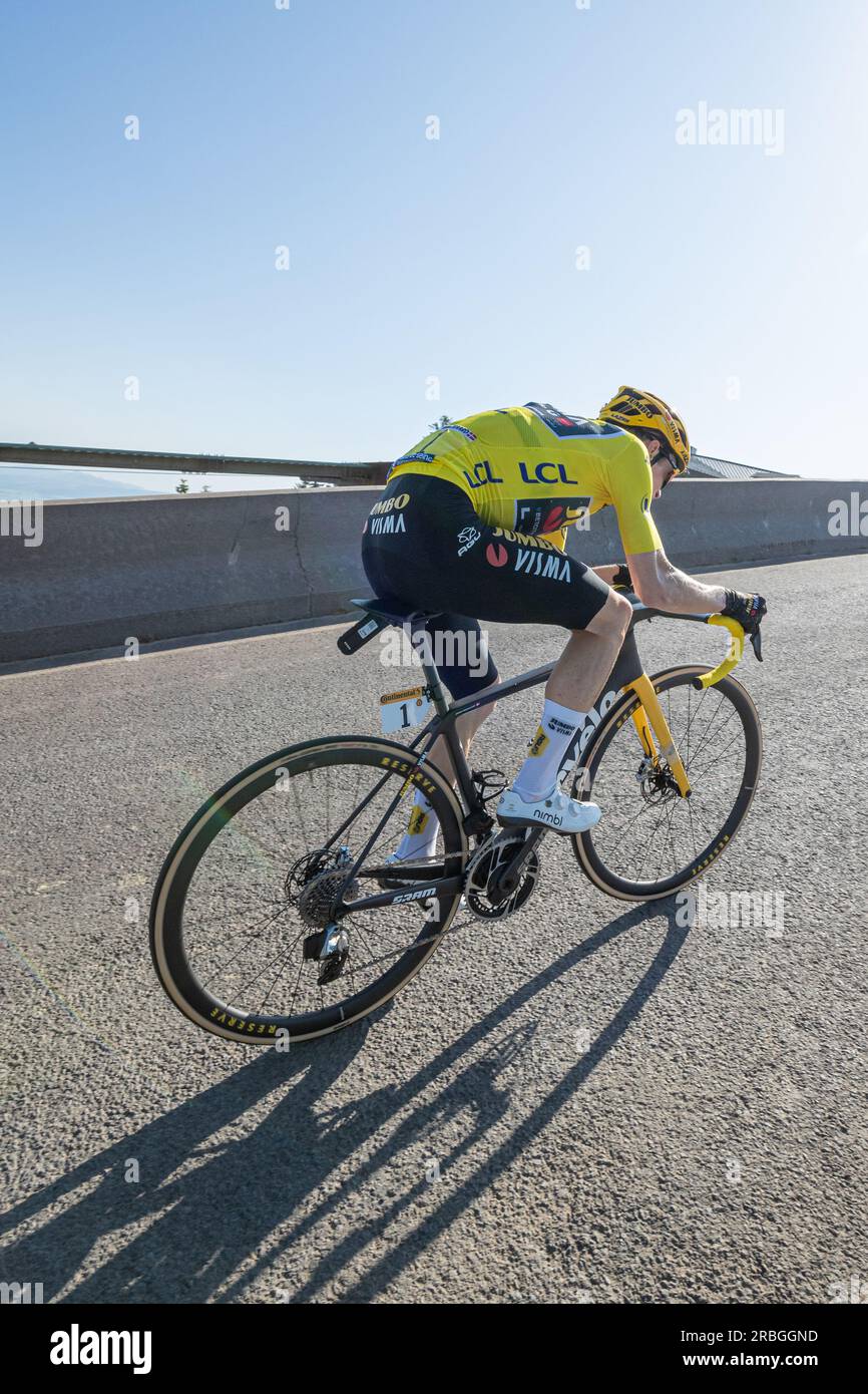 Maillot Jaune Jumbo-Visma Tour De France 2023 – Jonas Vingegaard – Taille L – Santini – Neuf Avec étiquettes