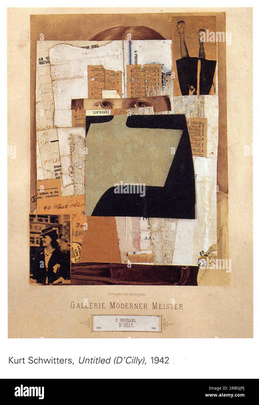 Untitled (D’Cily) 1942 by Kurt Schwitters Stock Photo