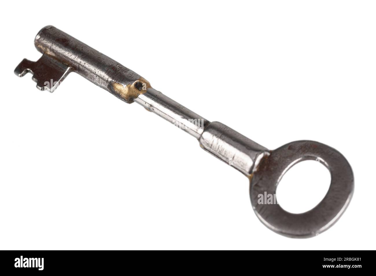 Old rusty key on a white background Stock Photo - Alamy