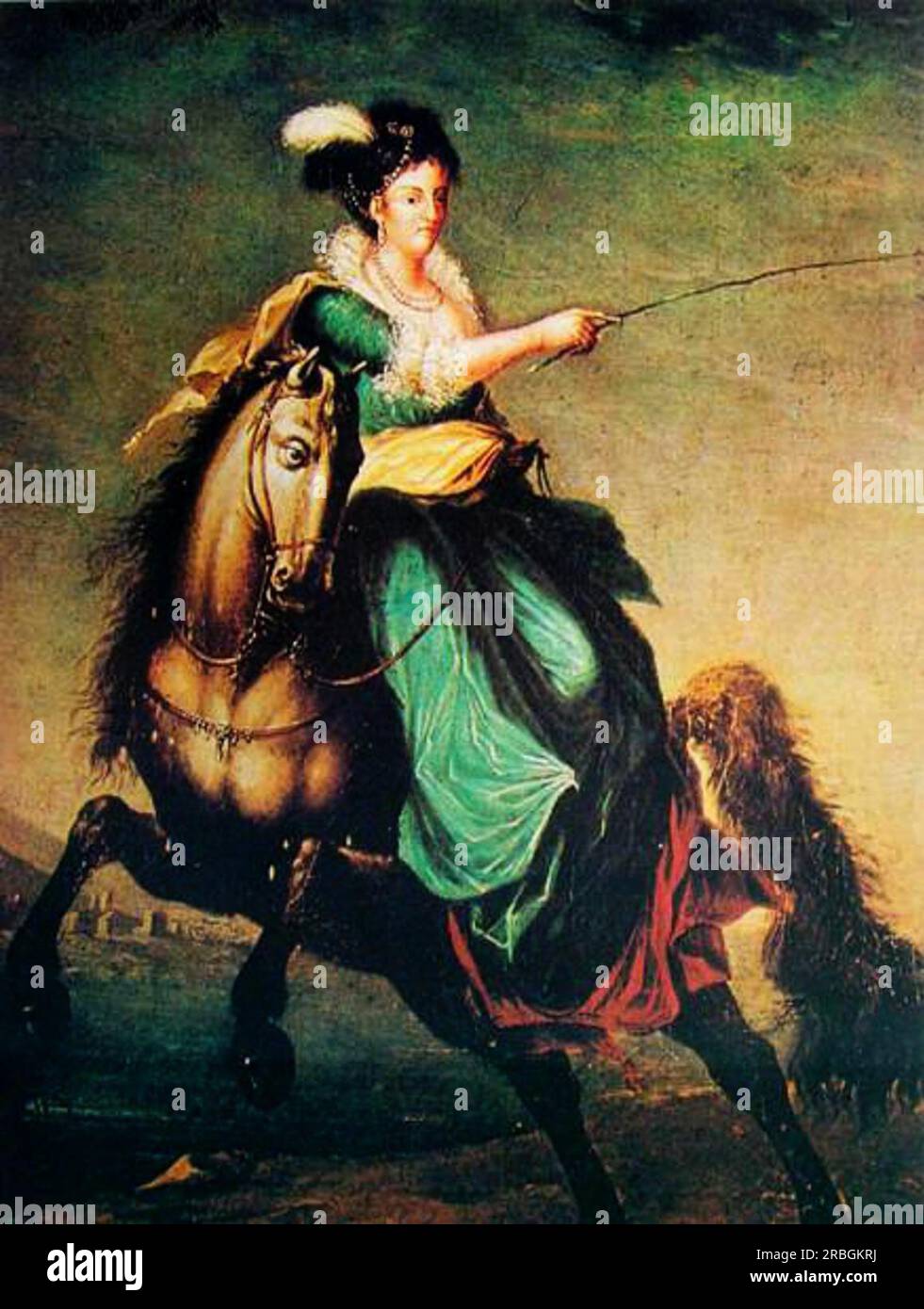Retrato equestre de Carlota Joaquina of Spain 1830 by Domingos Sequeira Stock Photo