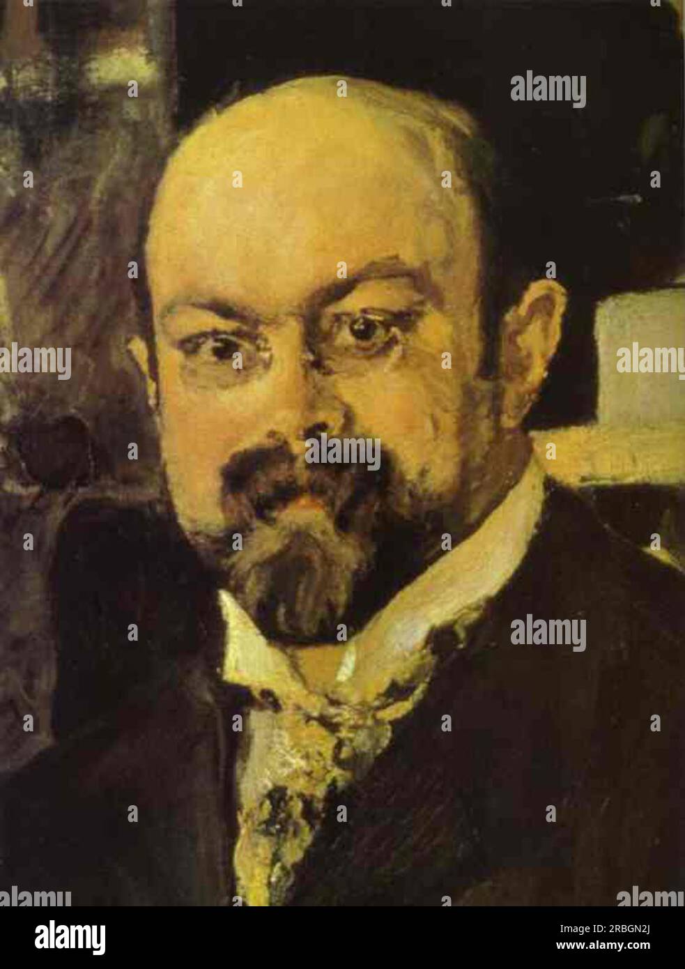 Portrait of Mikhail Abramovich Morozov (detail) 1902 by Valentin Serov Stock Photo