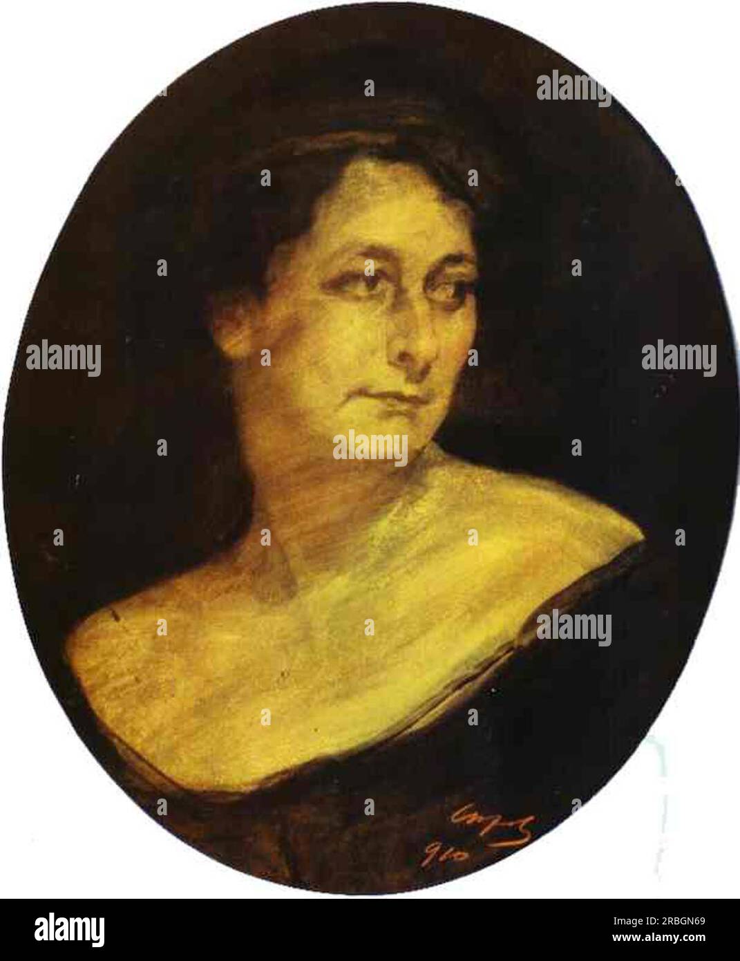 Portrait of Anna Staal 1910 by Valentin Serov Stock Photo - Alamy