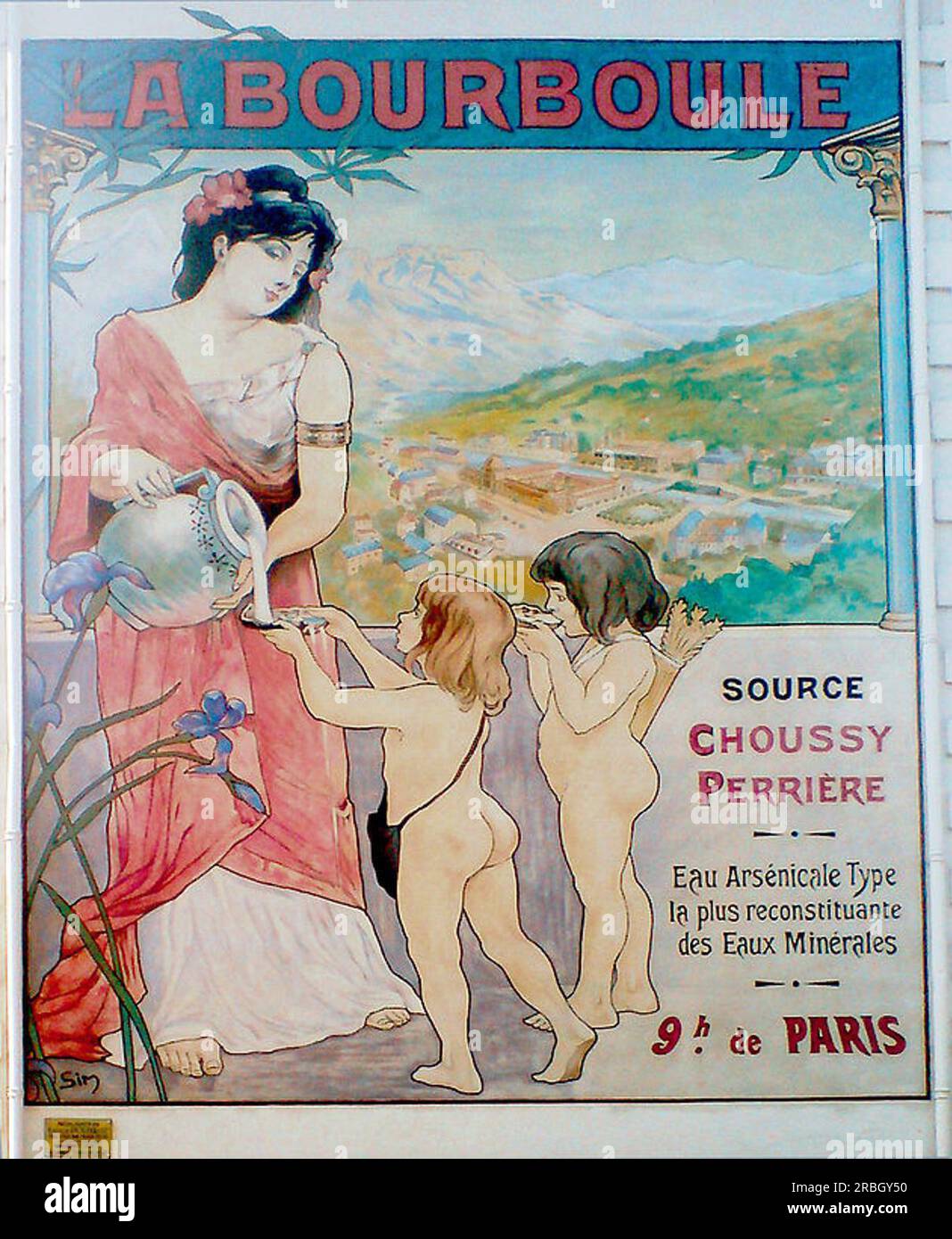 Affiche La Bourboule by Michel Simonidy Stock Photo