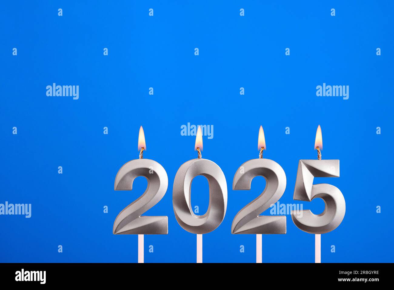 Candles 2025 Hi Res Stock Photography And Images Alamy Candle Number 2025 For Happy New Year New Years Eve Celebration On Blue Background 2RBGYRE