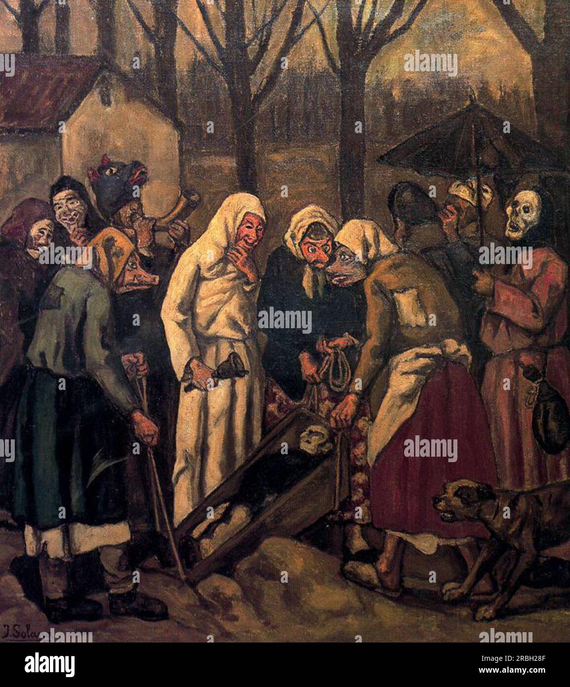 The Burial of the Sardine 1943 by Jose Gutierrez Solana Stock Photo - Alamy