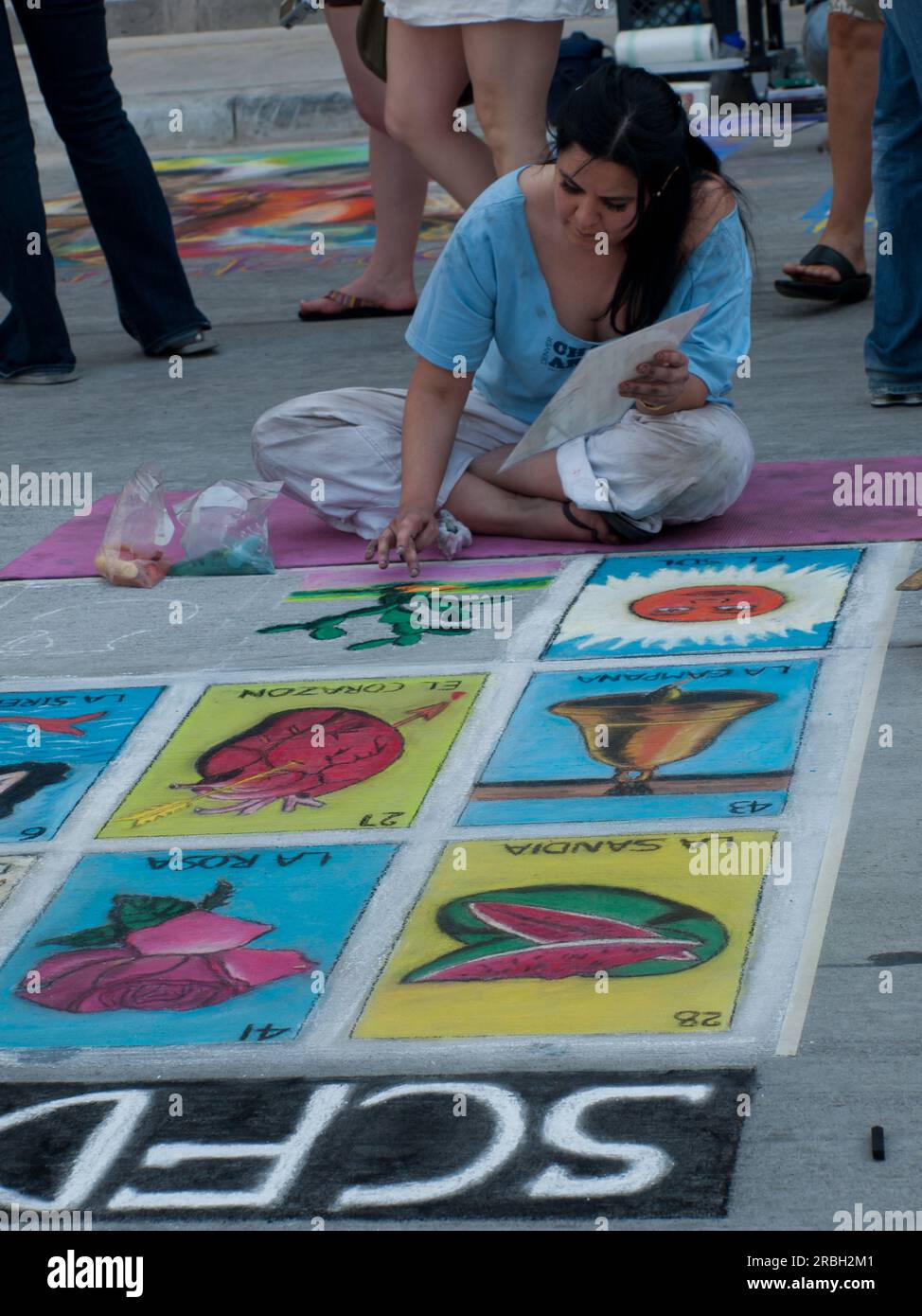 Chalk Art Festival Stock Photo Alamy