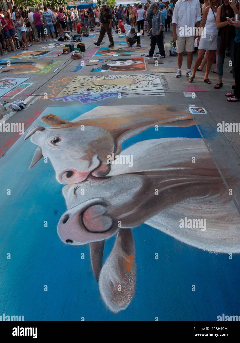 Chalk Art Festival Stock Photo Alamy