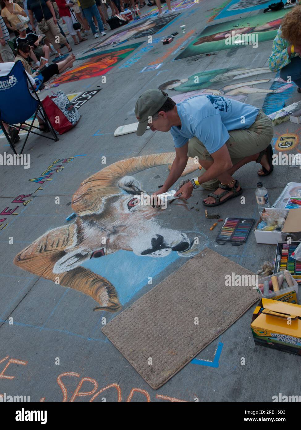 Chalk Art Festival Stock Photo Alamy