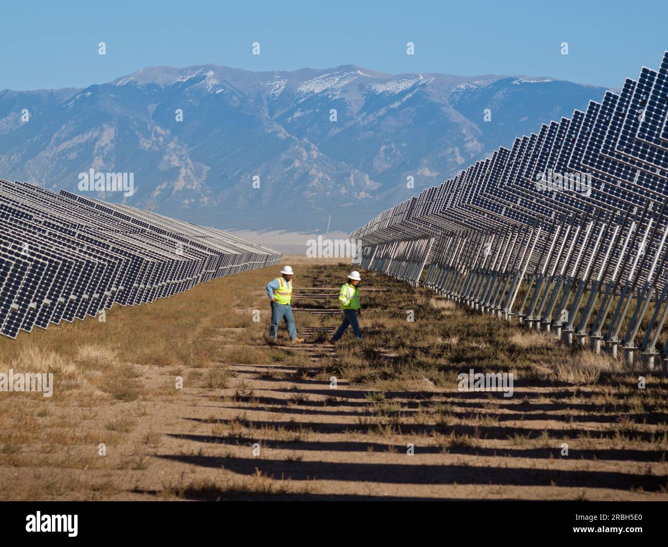 Solar Panels in a Power Plant Stock Photo - Alamy