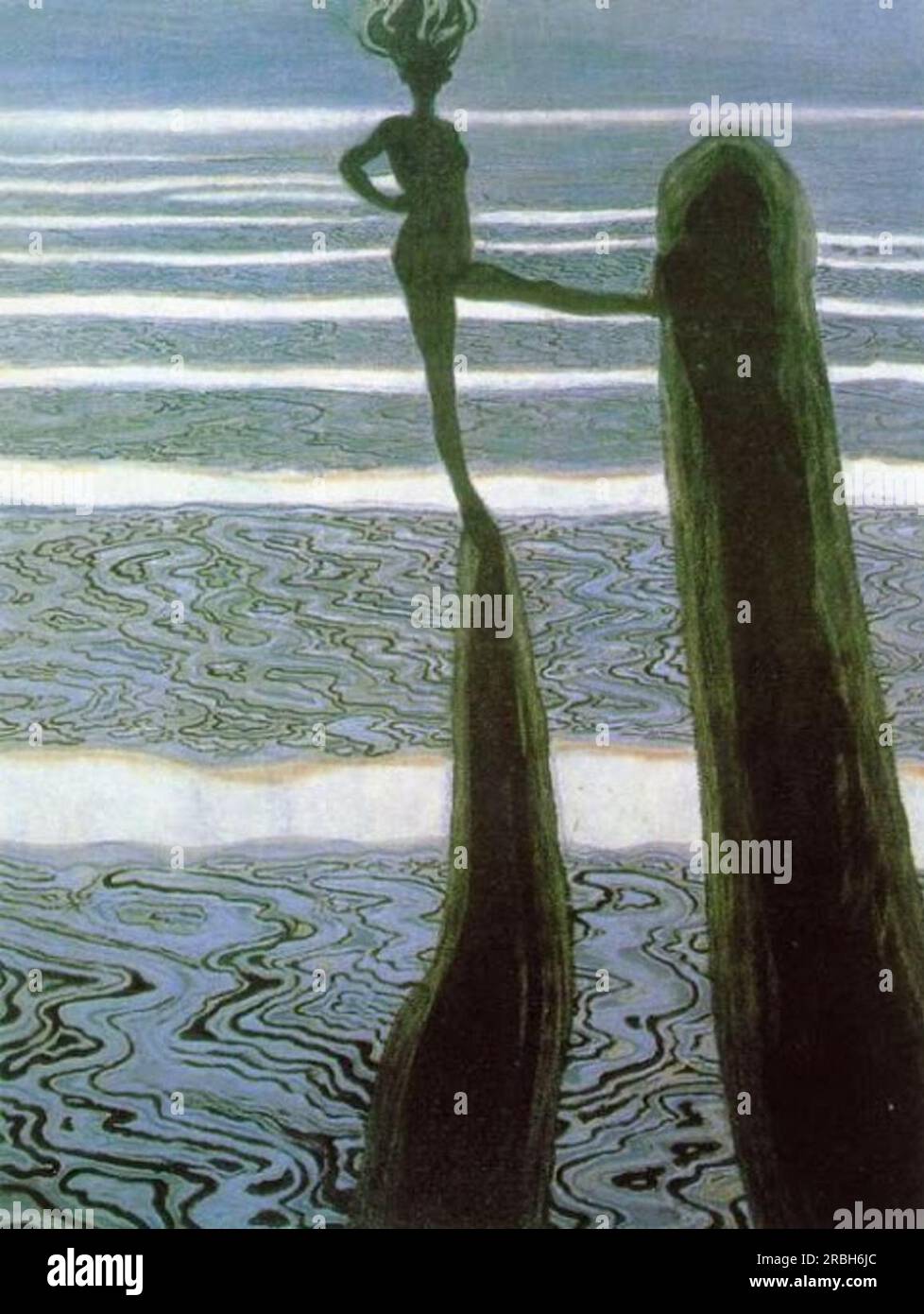 The Posts 1910 by Leon Spilliaert Stock Photo