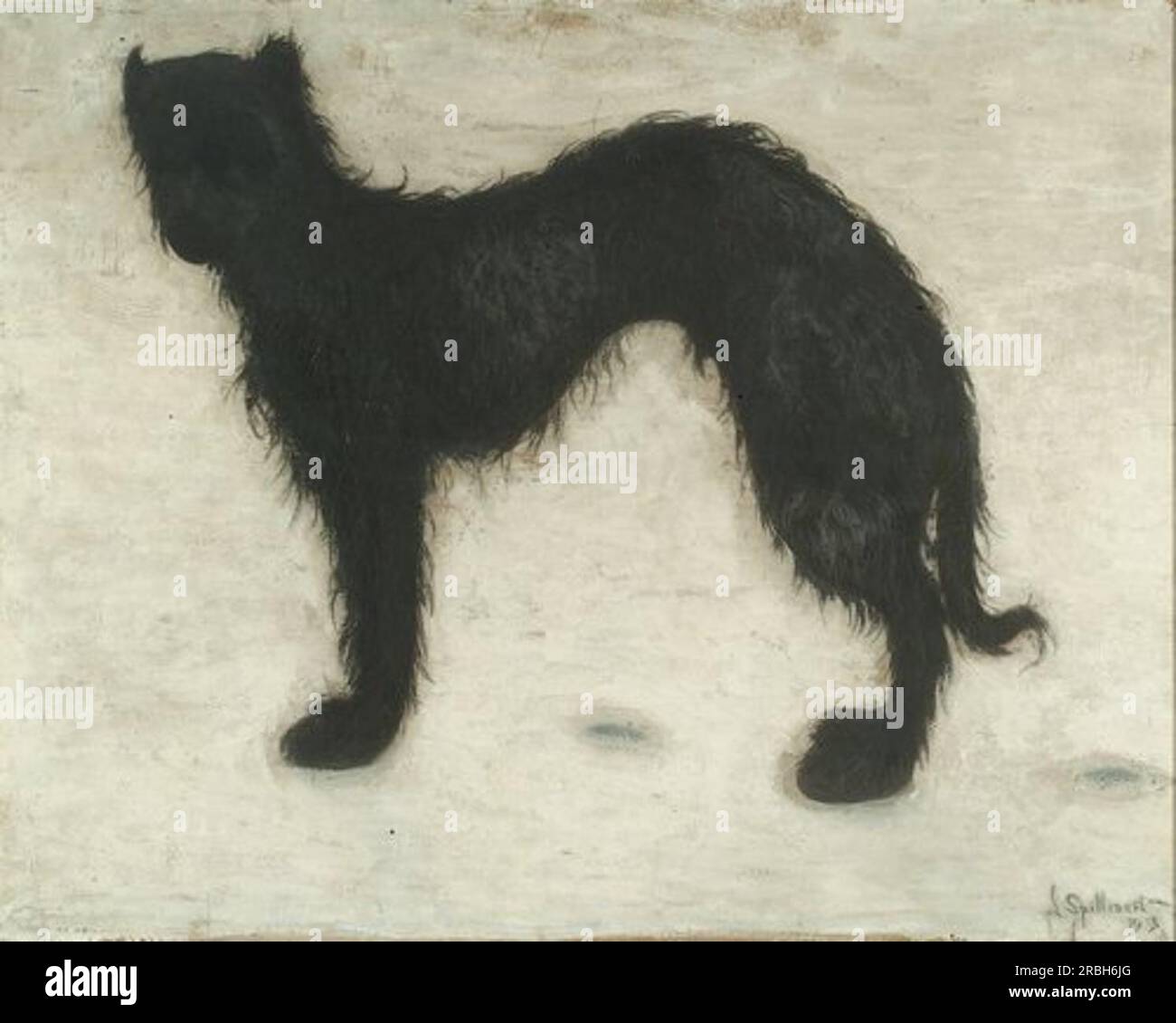 Dog in the Snow 1913 by Leon Spilliaert Stock Photo