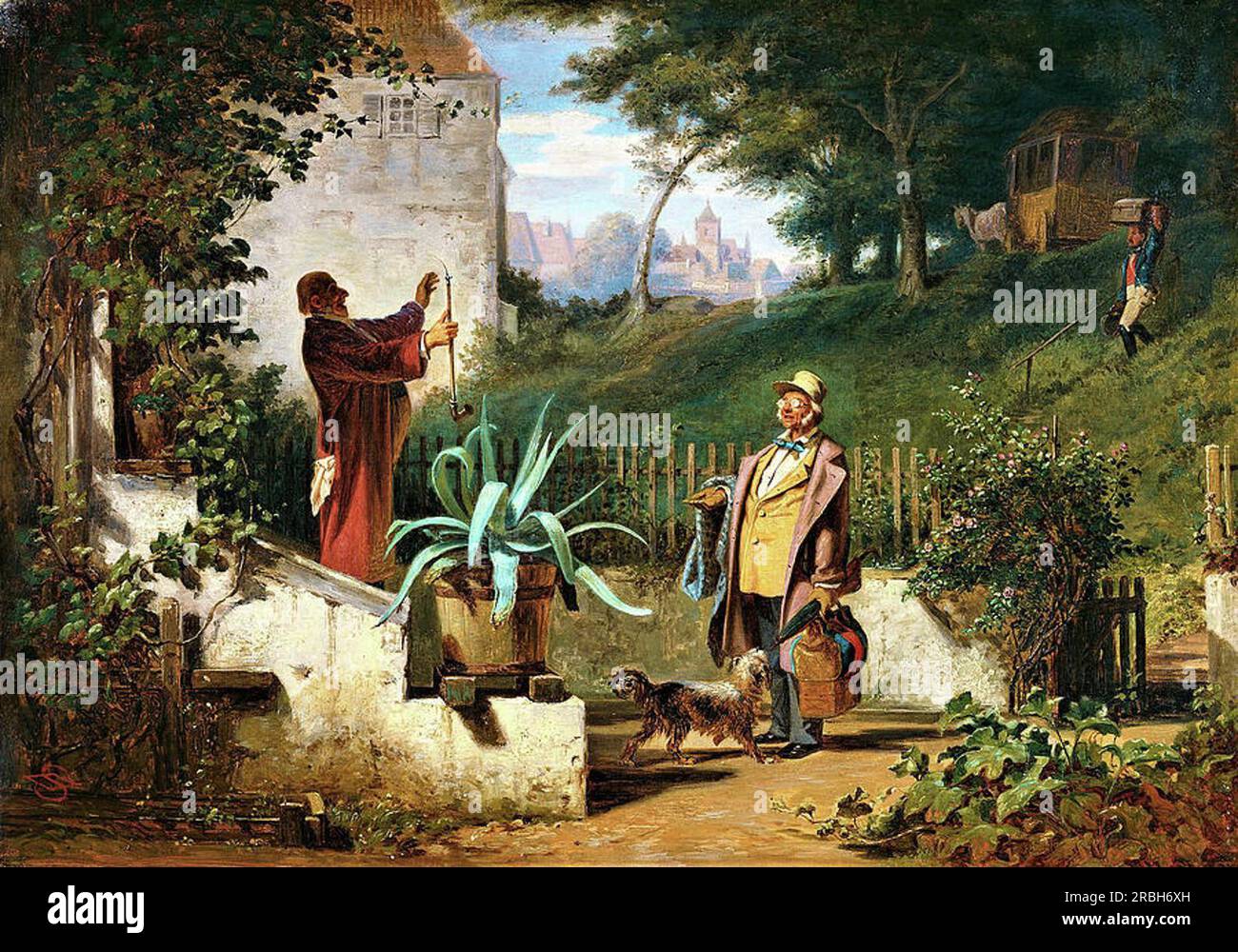 Childhood Friends by Carl Spitzweg Stock Photo - Alamy