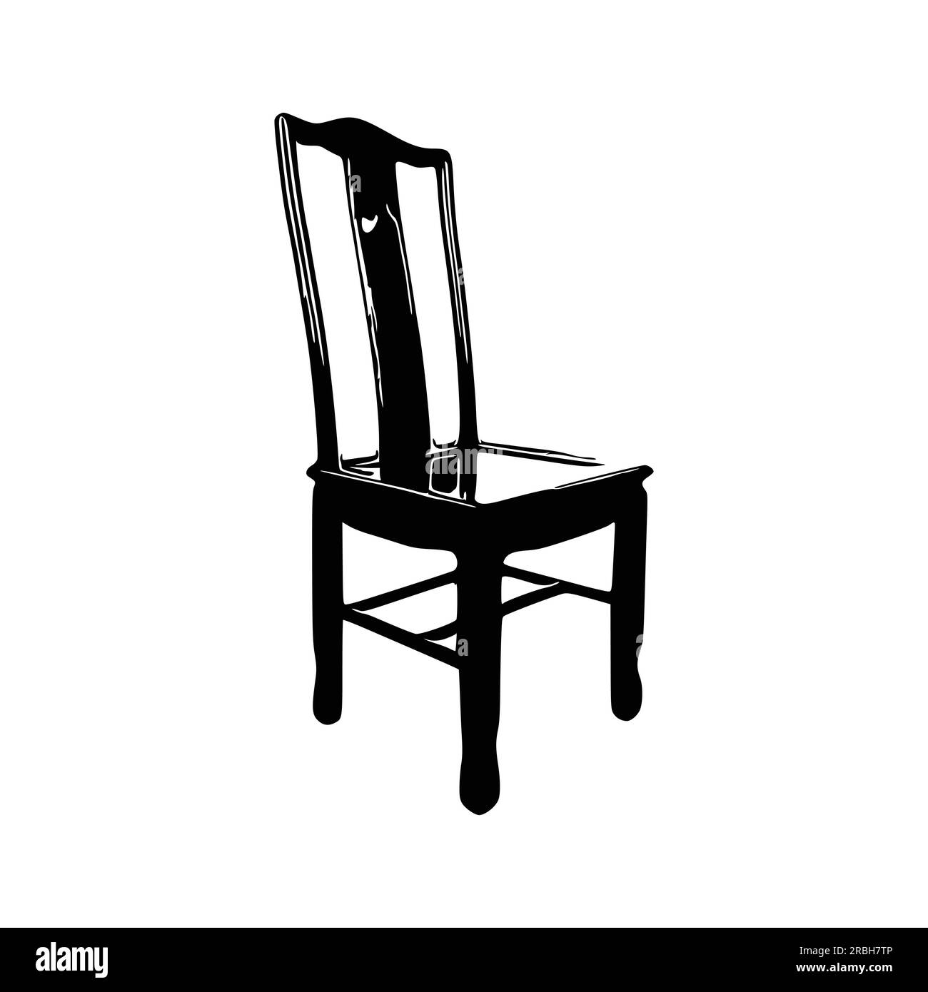 Nice Wooden Chairs Silhouette vector, Chair silhouette vector Stock