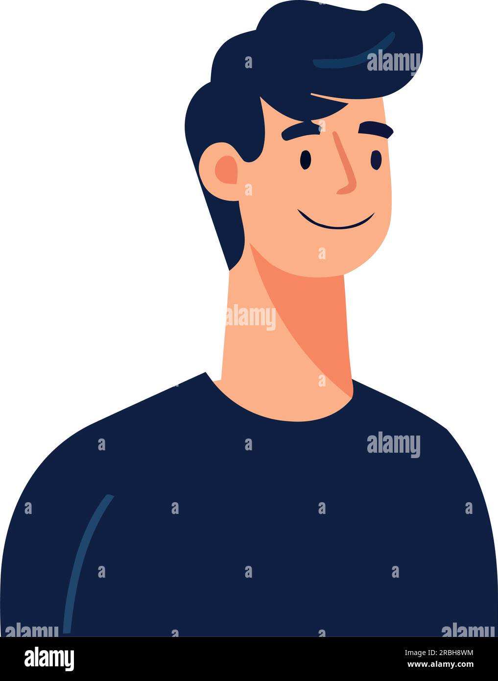 Smiling young man in modern design Stock Vector Image & Art - Alamy