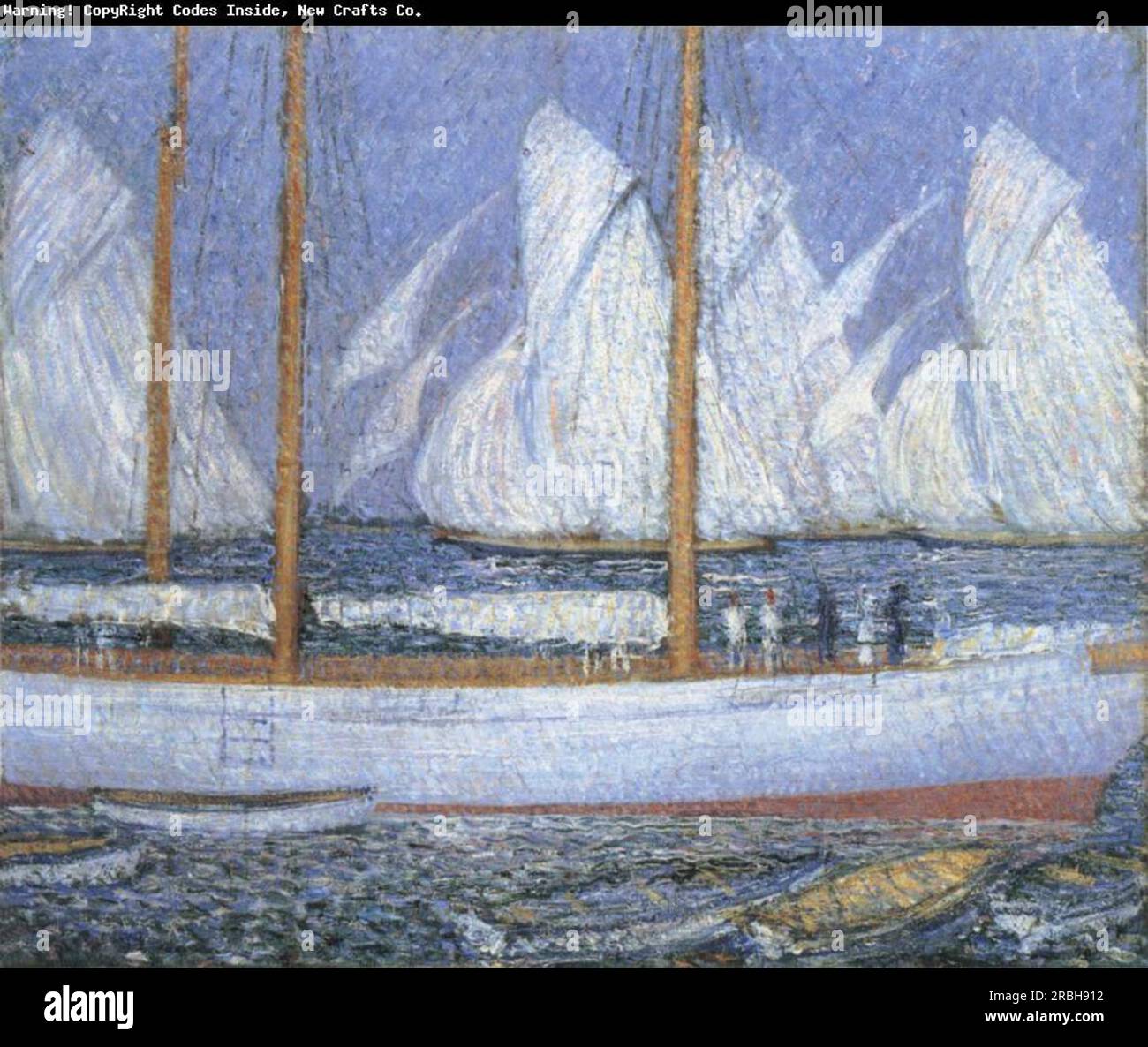 A Procession of Yachts by Philip Wilson Steer Stock Photo