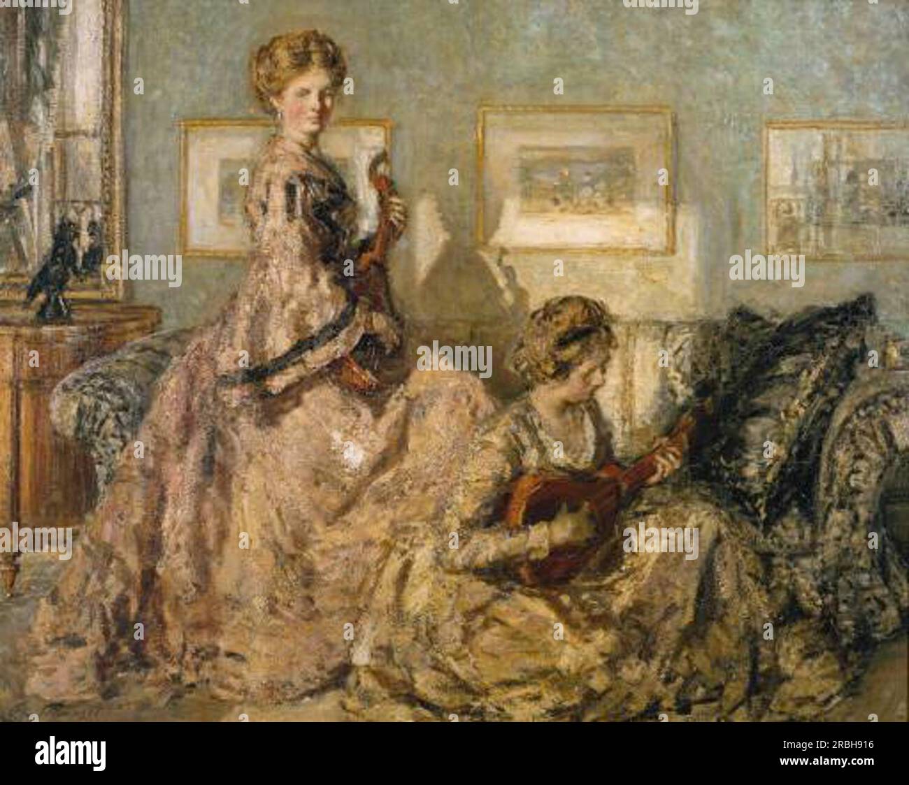 The Music Room 1906 by Philip Wilson Steer Stock Photo