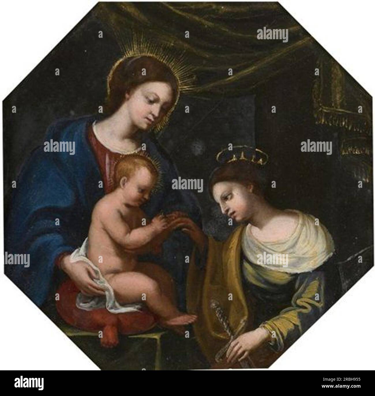 The mystical marriage of Saint Catherine by Jacques Stella Stock Photo ...