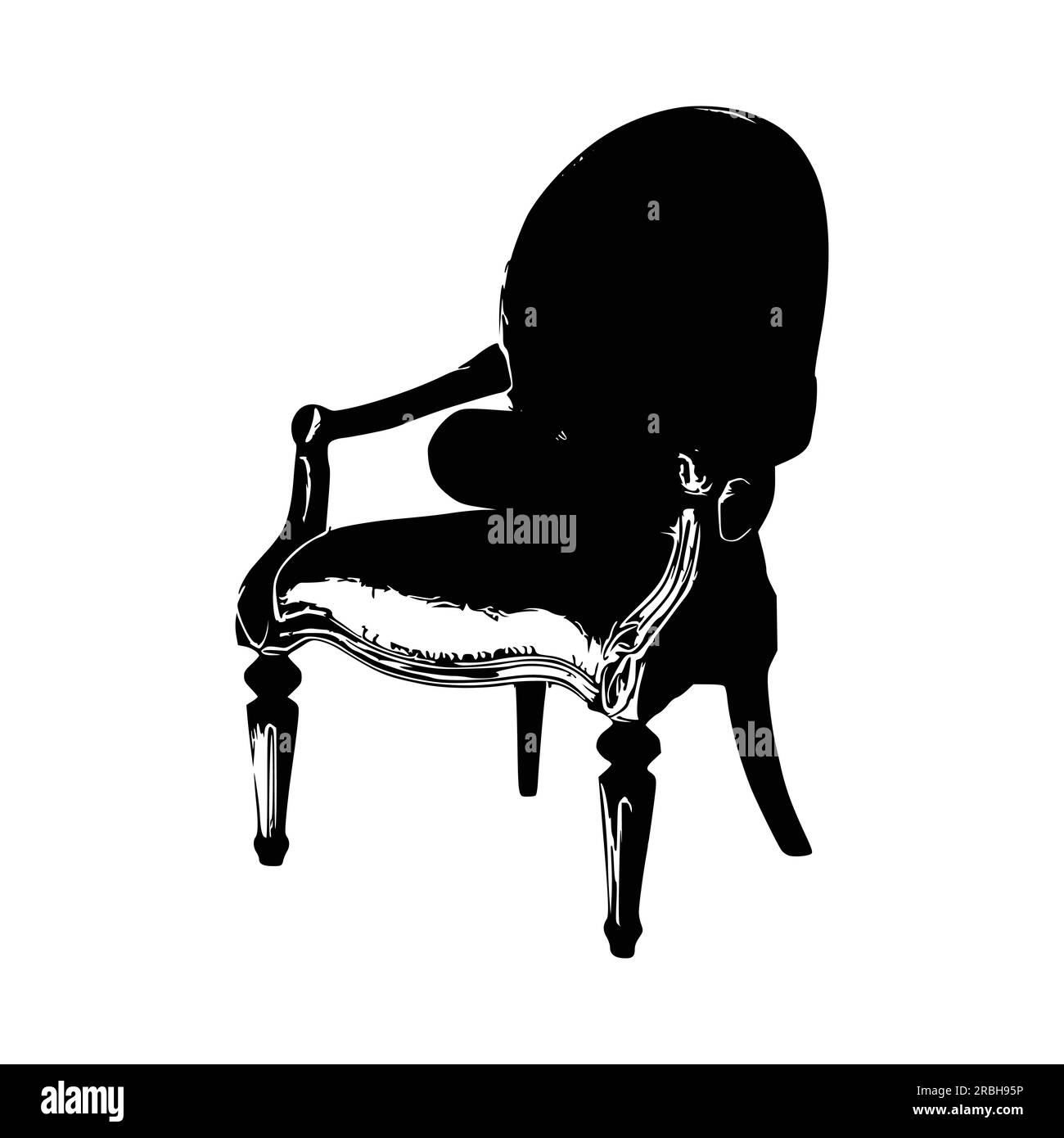 Nice Wooden Chairs Silhouette vector, Chair silhouette vector Stock