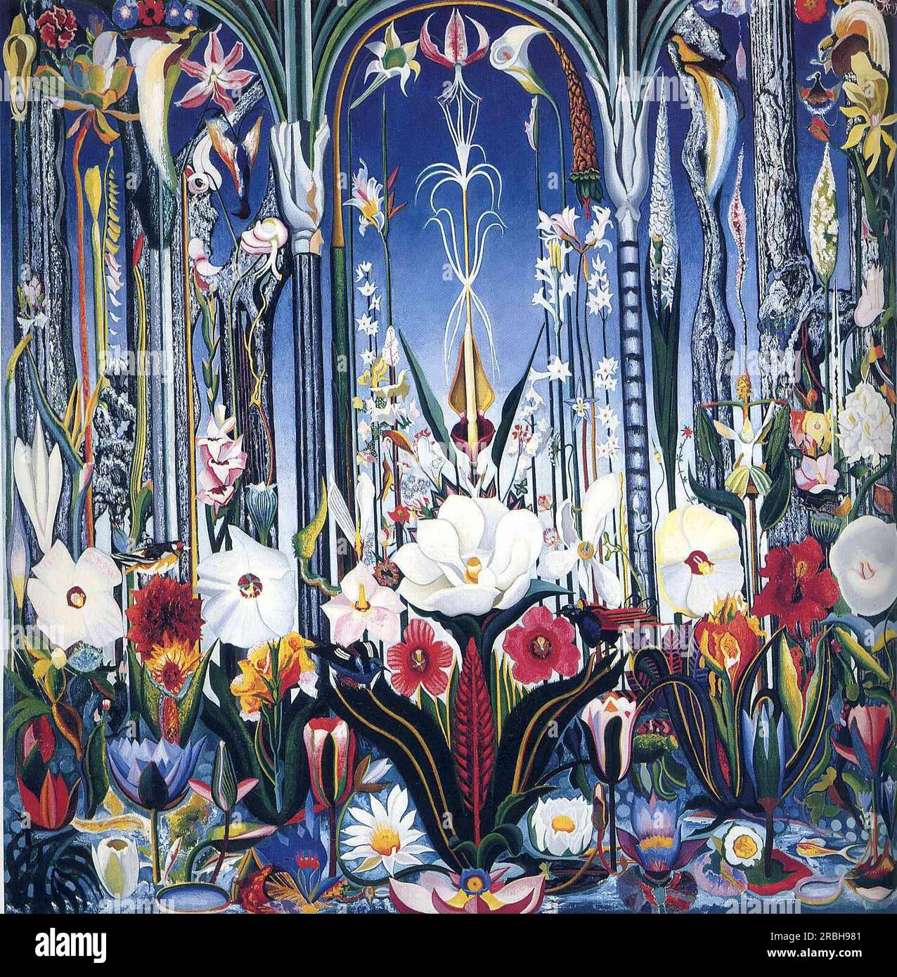 Flowers, Italy 1931 by Joseph Stella Stock Photo