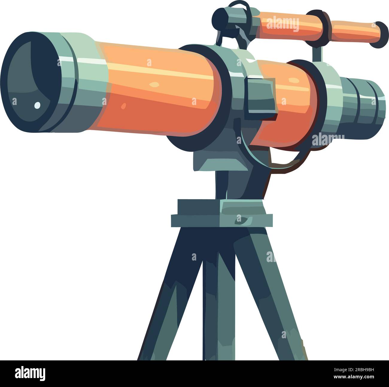 Looking at the galaxy through a telescope Stock Vector