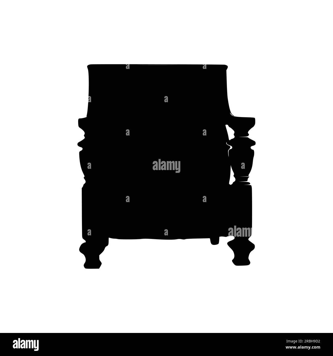 Nice Wooden Chairs Silhouette vector, Chair silhouette vector Stock