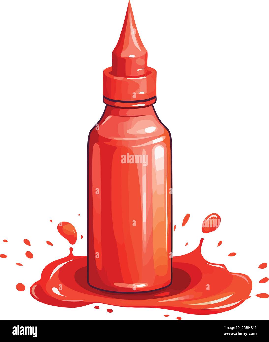 Abstract paint blobs spill from bottle Stock Vector