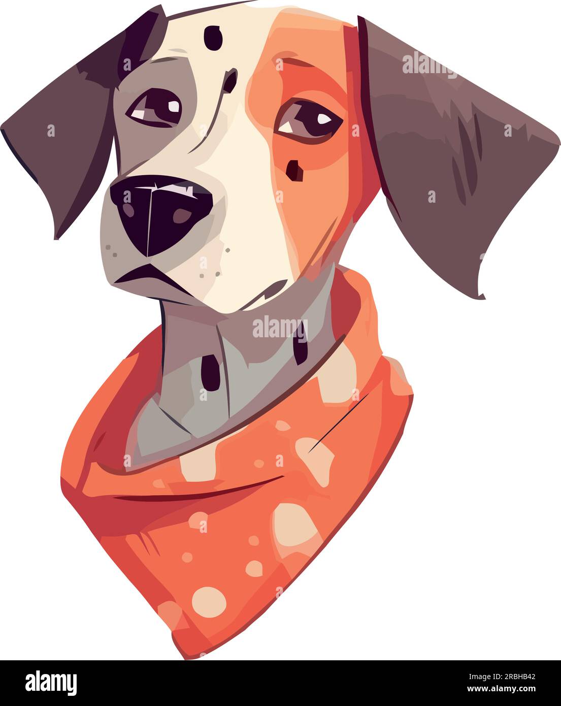 Cute puppy sitting, looking cheerful Stock Vector Image & Art - Alamy