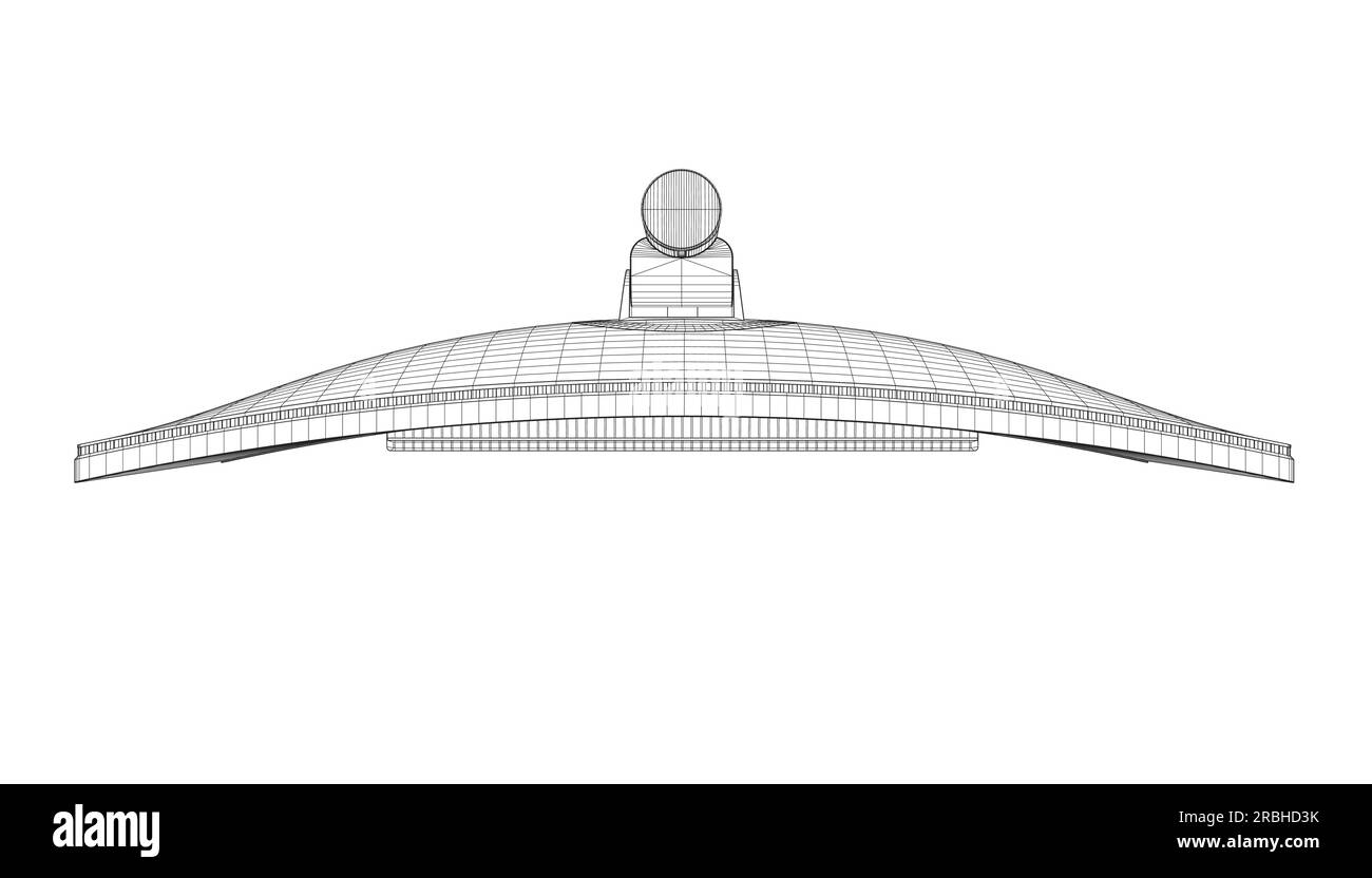 Wireframe of modern thin frame display computer monitor vector ...