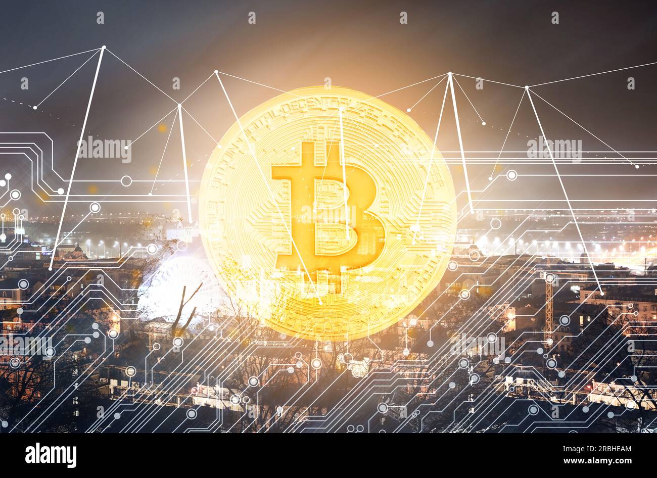 Smart grid system night hi-res stock photography and images - Alamy