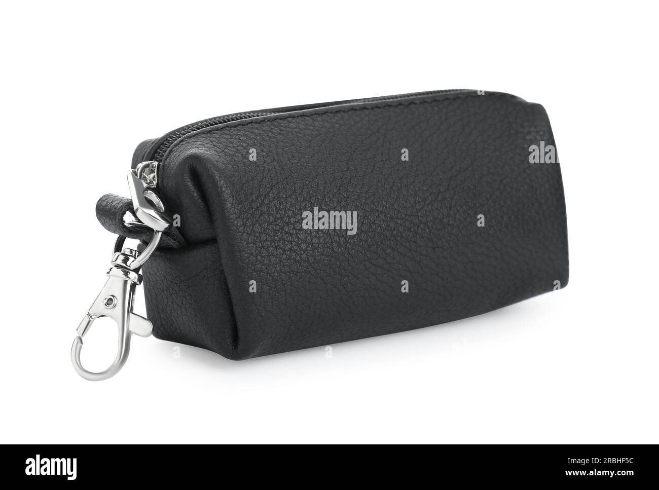 Stylish leather keys holder isolated on white Stock Photo - Alamy