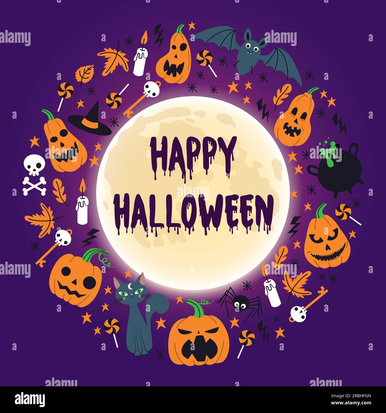 Greeting card for Halloween Stock Vector