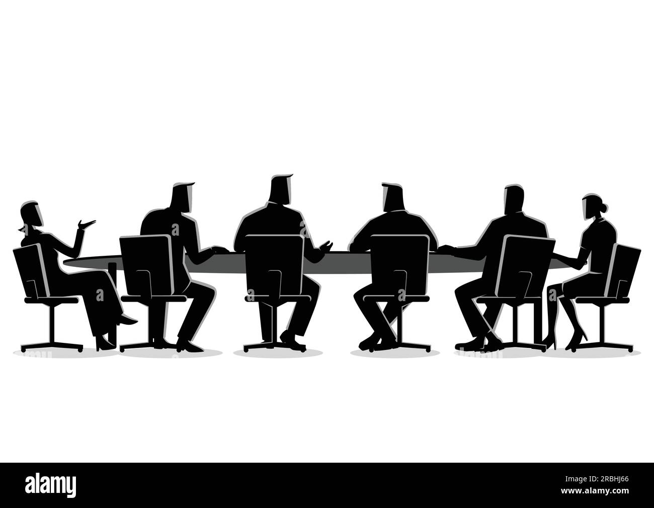 Business concept illustration of a business people having a meeting Stock Vector
