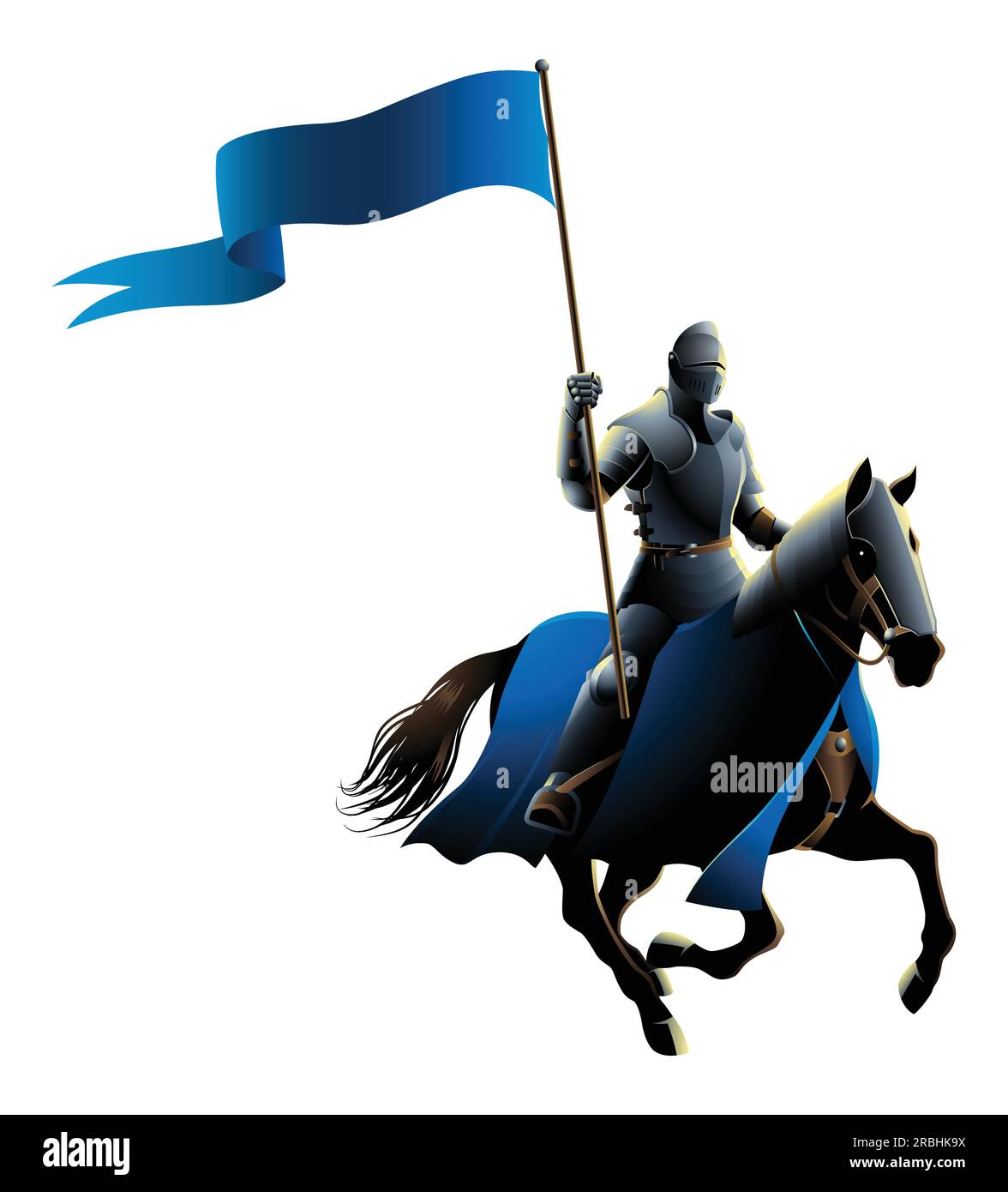 Knight on a horse Stock Vector Images - Alamy
