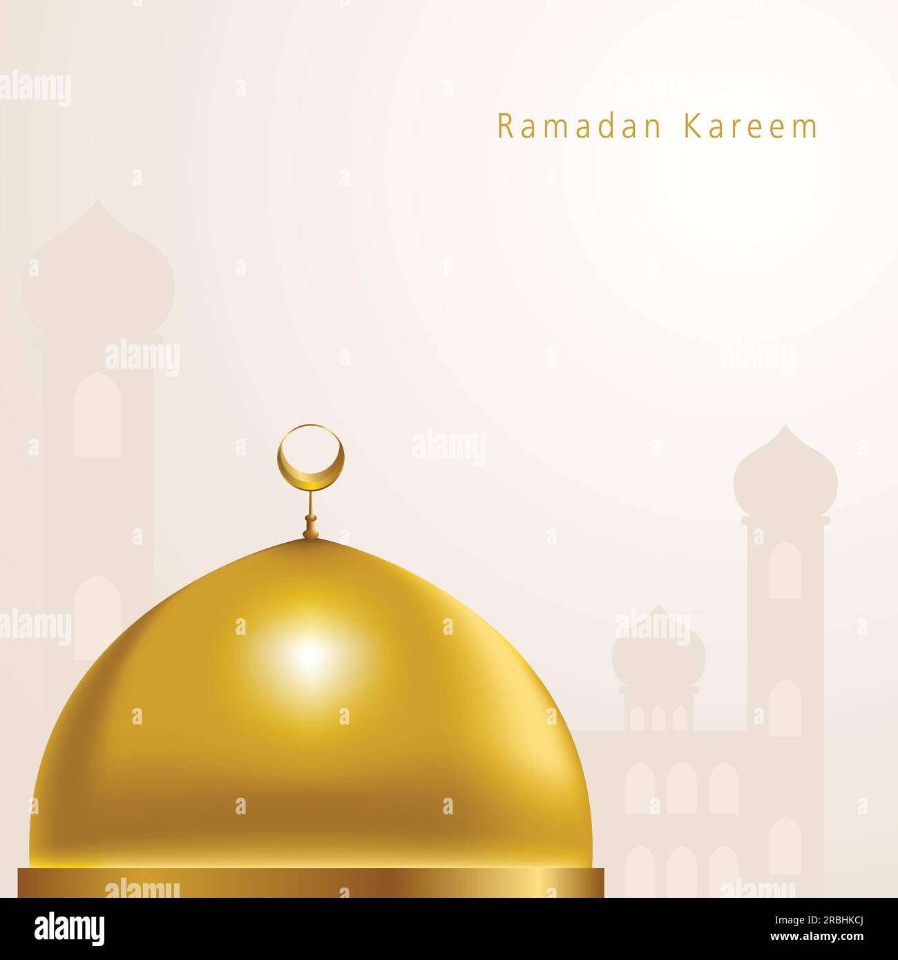 Ramadan Kareem design with golden mosque dome Stock Vector Image & Art ...