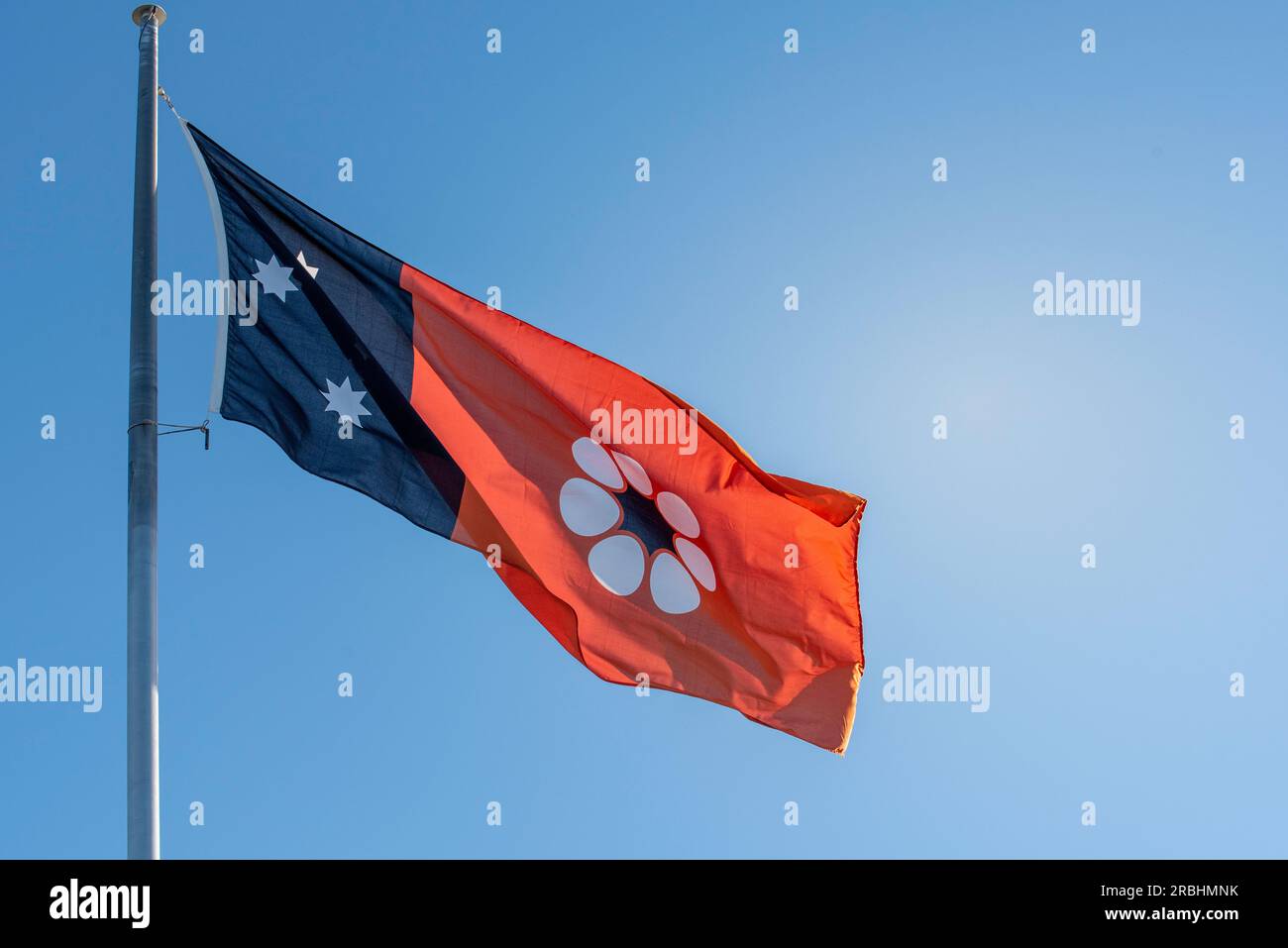 The Northern Territory State Flag, 3 official colours, black, white and