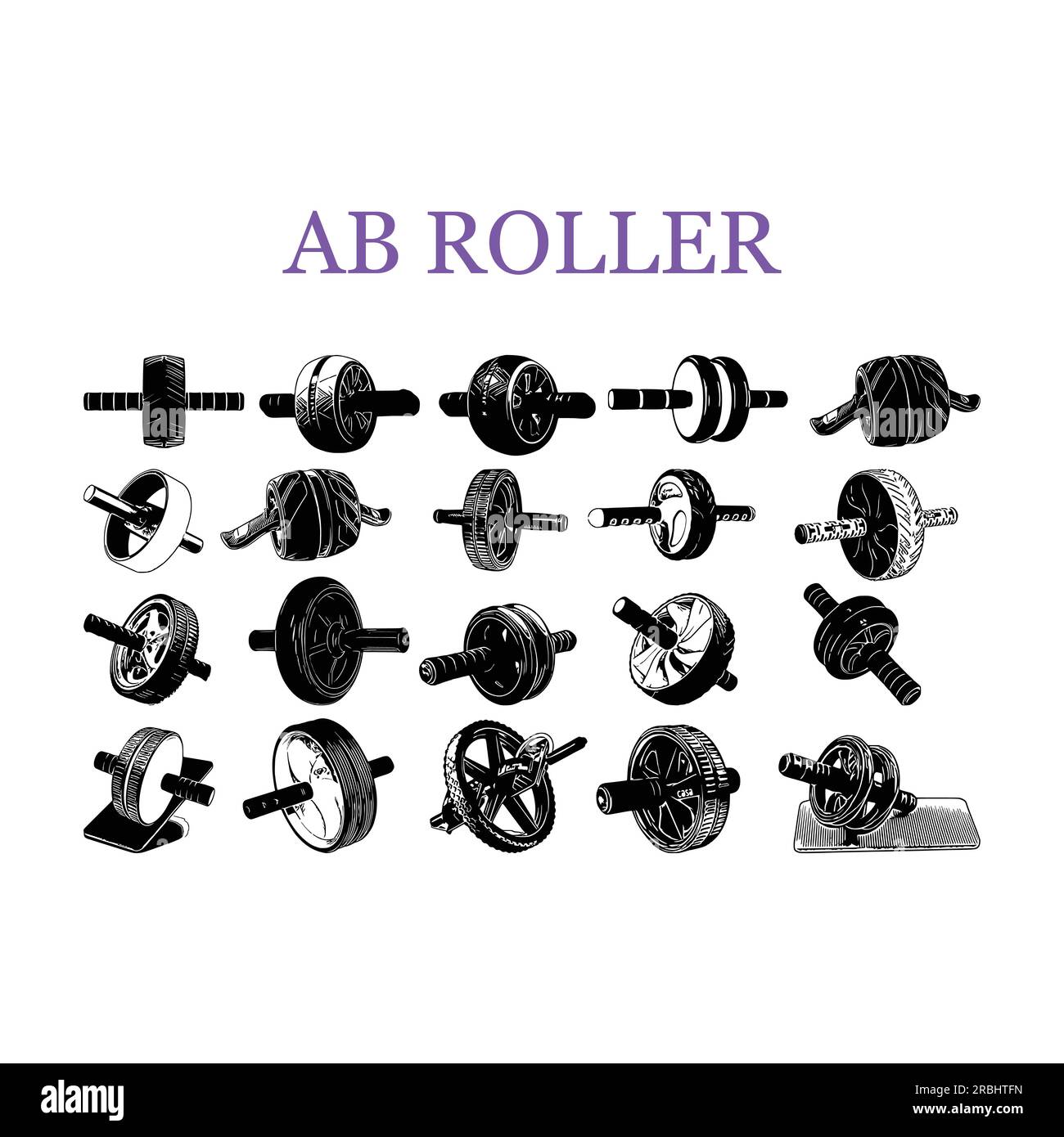AB ROLLER Machine, AB ROLLER Vector, Gym equipment, Gym equipment