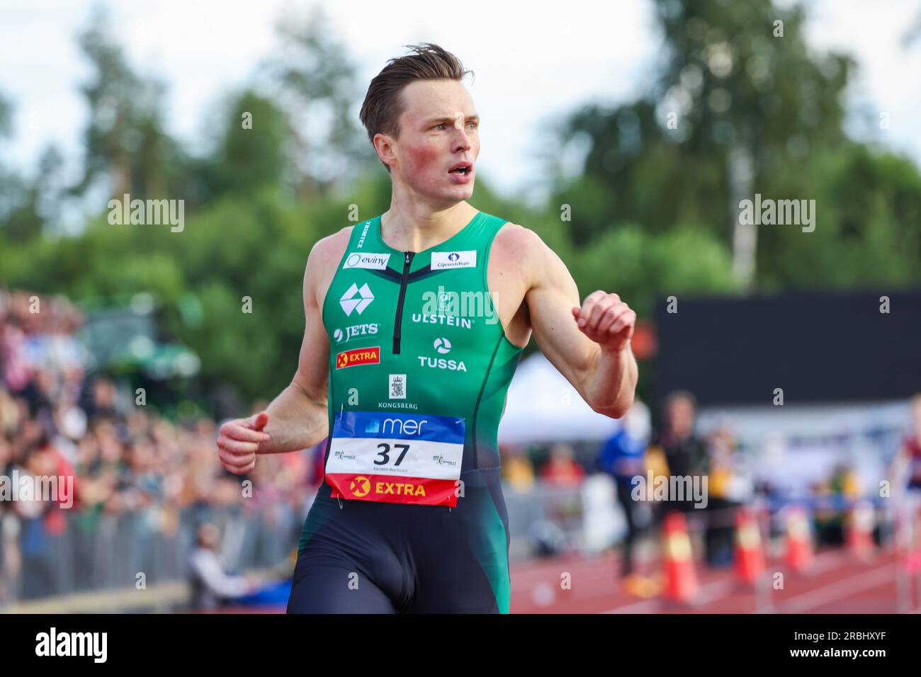 Jessheim 20230706.Karsten Warholm during the Norwegian athletics