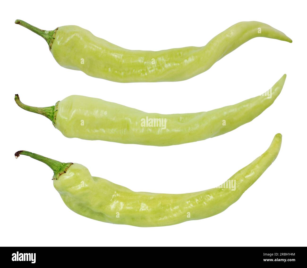 Green Chilli isolated on white background Stock Photo - Alamy