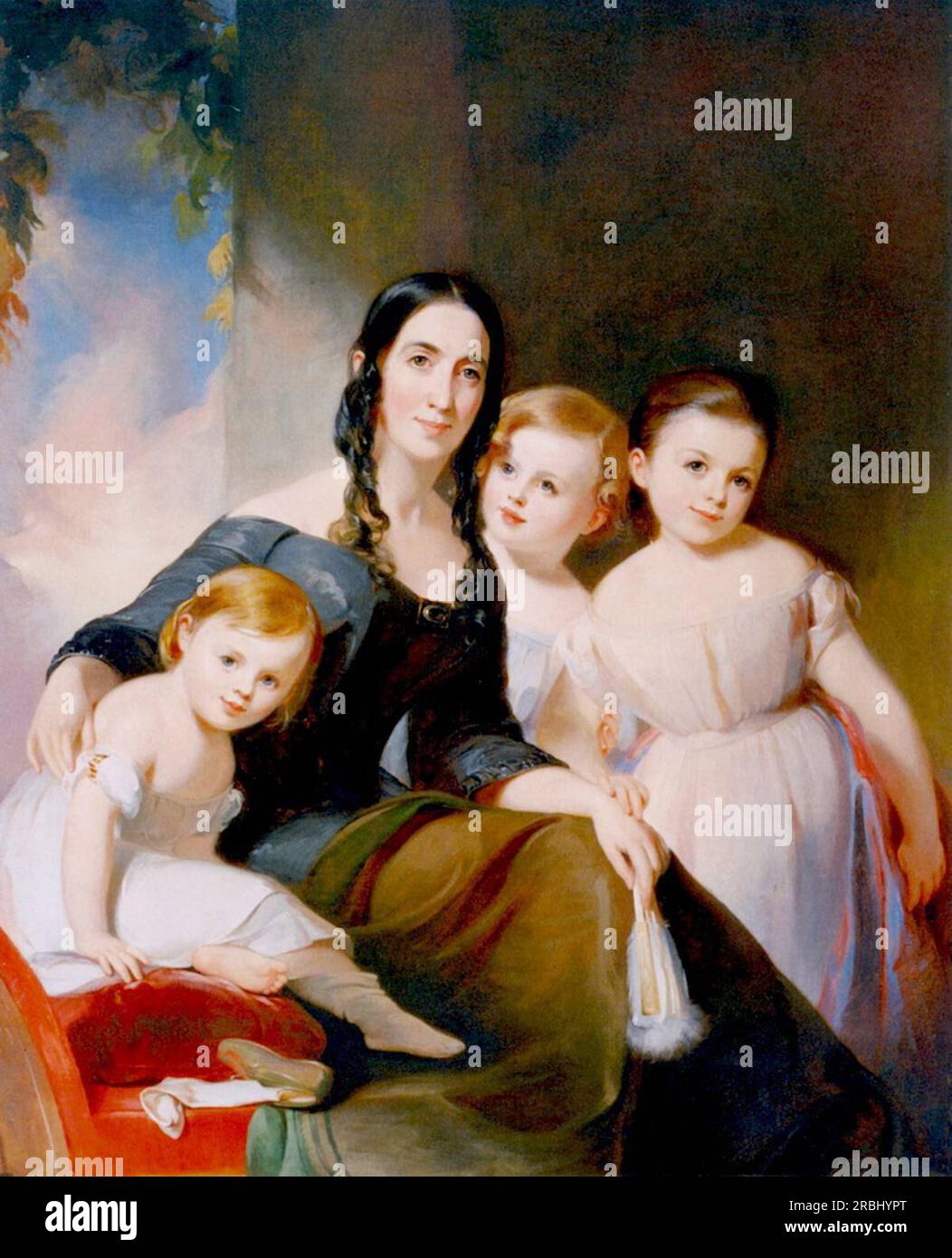 Mrs. James Robb and Her Three Children 1844 by Thomas Sully Stock Photo