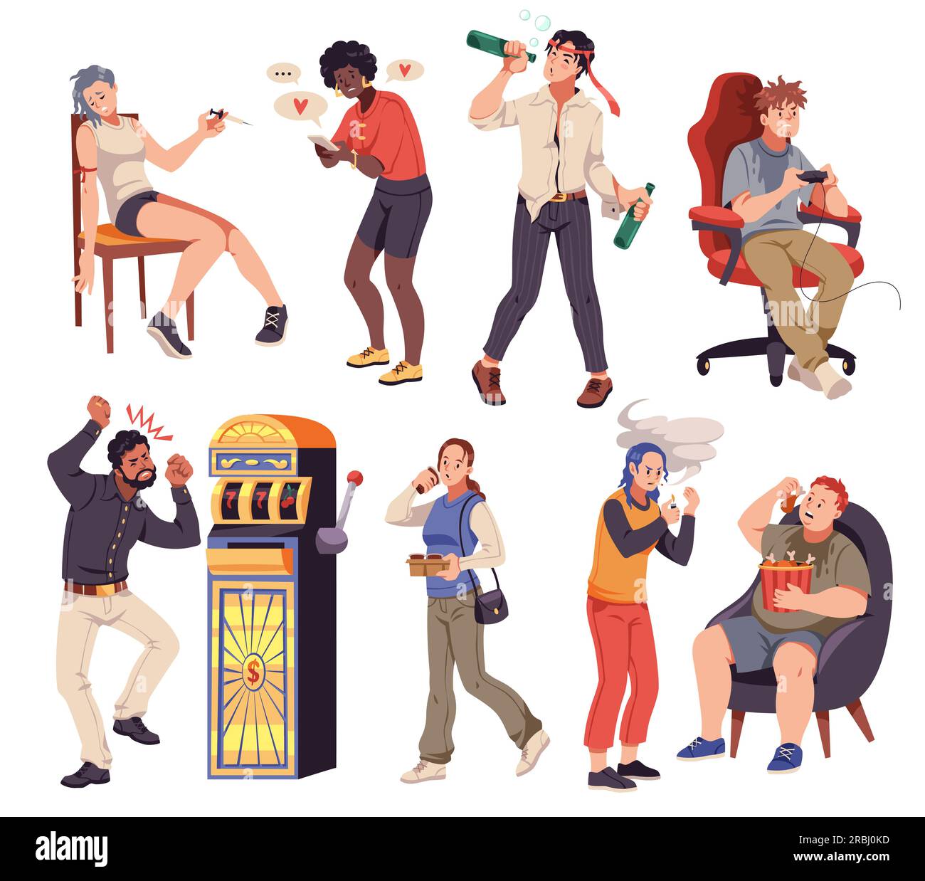 Drug addicts Stock Vector Images Alamy
