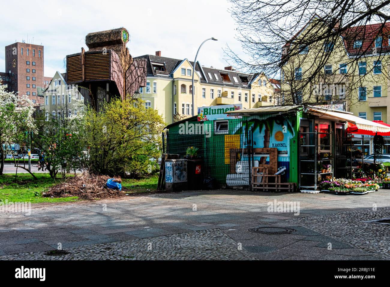 Ventilation Shaft. Air filter tower of NBC shelter above Siemensdamm