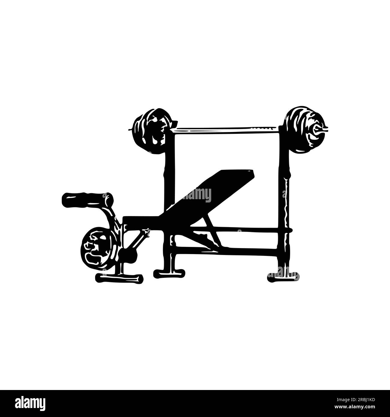 Bench Press Machine, Bench Press Machine Vector, Gym equipment, Gym