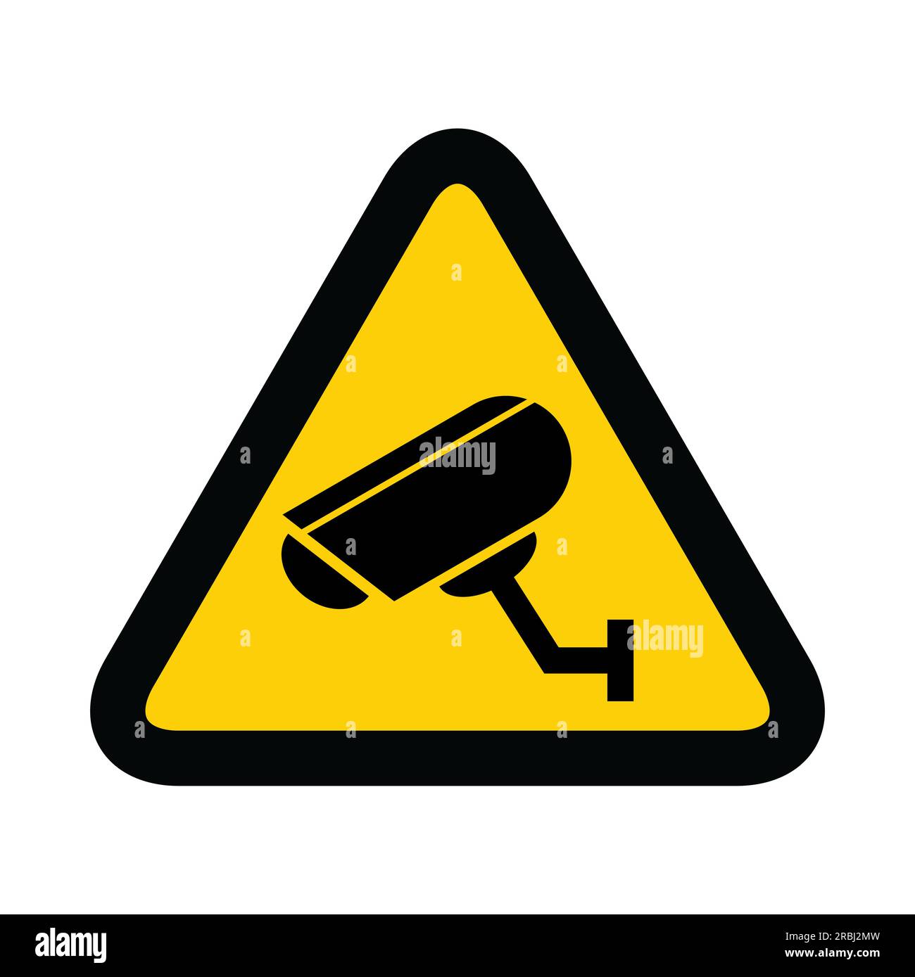 Closed circuit television camera icon, CCTV video protection alert ...