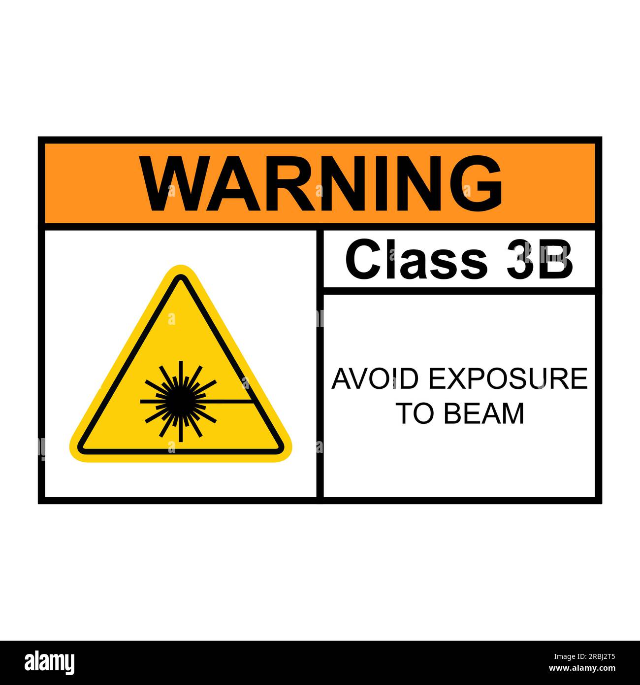 Laser Radiation Danger Class 3B Label Icon, Safety Information Symbol ...