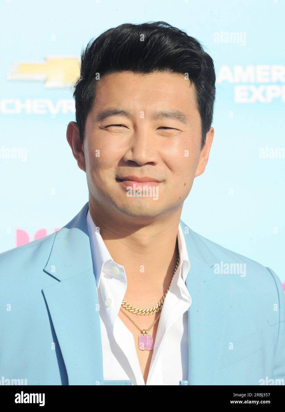 Simu Liu at the photocall for Barbie, at the London Eye. Picture date:  Wednesday July 12, 2023 Stock Photo - Alamy