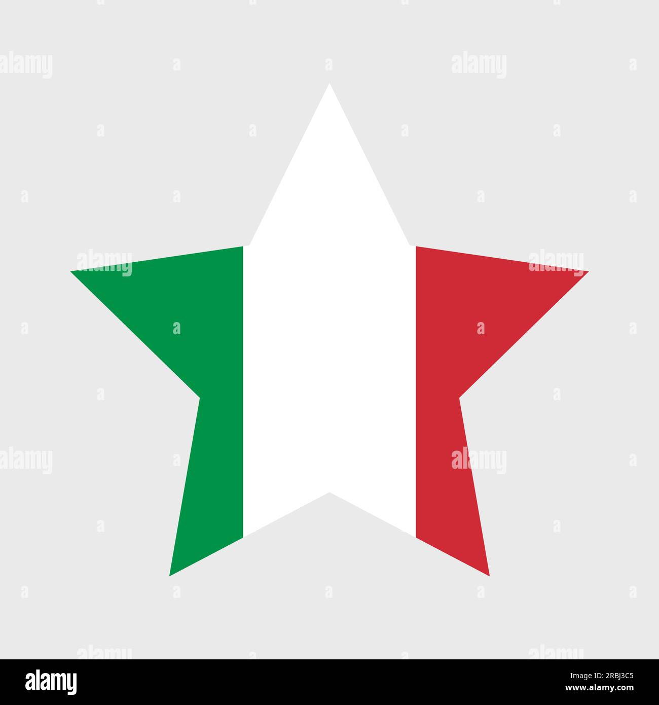 Italy flag vector icons set in the shape of heart, star, circle and map ...