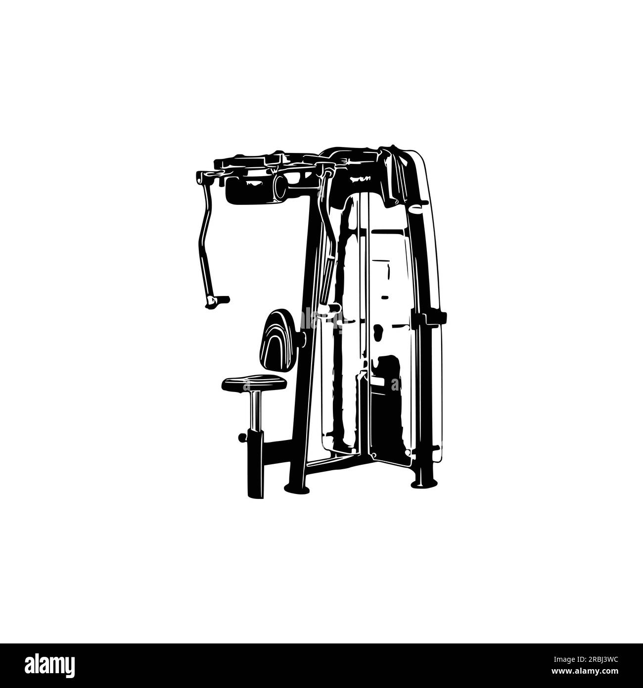 CHEST FLY MACHINE, CHEST PRESS MACHINE Vector, Gym equipment, Gym