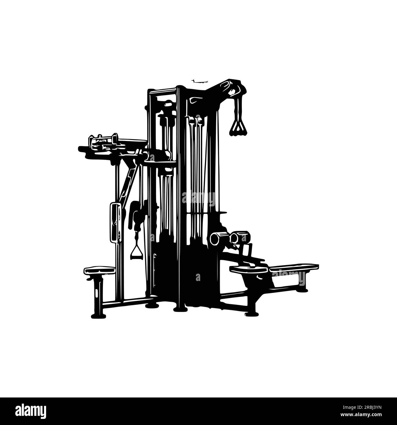 CHEST FLY MACHINE, CHEST PRESS MACHINE Vector, Gym equipment, Gym