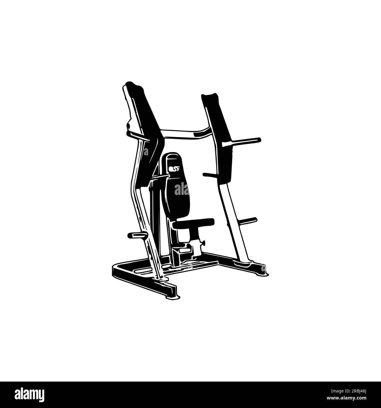 CHEST FLY MACHINE, CHEST PRESS MACHINE Vector, Gym equipment, Gym