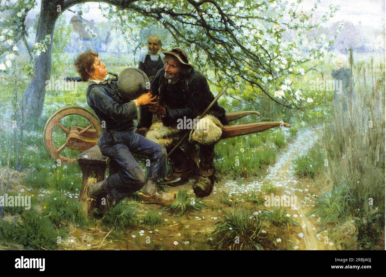 The Bagpipe Lesson 1893 by Henry Ossawa Tanner Stock Photo Alamy